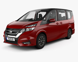Nissan Serena Highway Star with HQ interior 2020 3D model