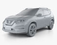 Nissan X-Trail with HQ interior 2020 3d model clay render
