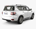 Nissan Patrol CIS-spec with HQ interior 2017 3d model back view