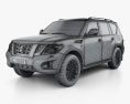 Nissan Patrol CIS-spec with HQ interior 2017 3d model wire render