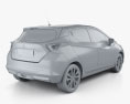 Nissan Micra mit Innenraum und Motor 2019 3D-Modell