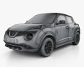 Nissan Juke with HQ interior 2018 3d model wire render