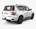 Nissan Patrol AE-spec с детальным интерьером 2017 3D модель back view
