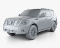 Nissan Patrol AE-spec 带内饰 2017 3D模型 clay render
