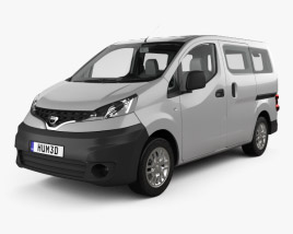 Nissan NV200 combi with HQ interior 2014 3D model