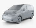 Nissan NV200 combi mit Innenraum 2014 3D-Modell clay render