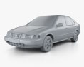 Nissan Sentra 2002 3D模型 clay render