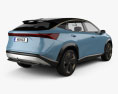 Nissan Ariya Konzept 2021 3D-Modell Rückansicht