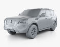 Nissan Patrol Ti 2023 3D модель clay render