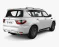 Nissan Patrol Ti L 2023 3D-Modell Rückansicht
