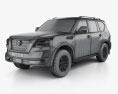 Nissan Patrol Ti L 2023 Modello 3D wire render