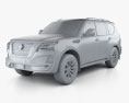 Nissan Patrol Ti L 2023 3D-Modell clay render