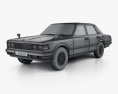Nissan Cedric 세단 1979 3D 모델  wire render