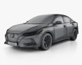 Nissan Sentra SL 2023 3D-Modell wire render