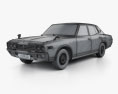 Nissan Cedric sedan 1975 3D-Modell wire render