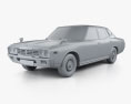 Nissan Cedric sedan 1975 3d model clay render