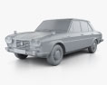 Nissan Cedric Deluxe 轿车 2000 3D模型 clay render