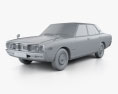 Nissan Cedric sedan 1971 3D-Modell clay render