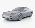 Nissan 180SX HQインテリアと 1994 3Dモデル clay render