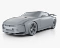 Nissan GT-R50 2021 3D-Modell clay render