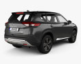 Nissan Rogue Platinum 2023 3D-Modell Rückansicht
