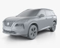 Nissan Rogue Platinum 2023 Modello 3D clay render
