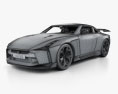 Nissan GT-R50 with HQ interior 2021 3d model wire render