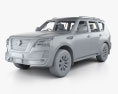 Nissan Patrol Ti L с детальным интерьером 2023 3D модель clay render