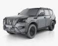 Nissan Armada 2024 3D-Modell wire render