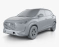 Nissan Magnite 2024 3d model clay render