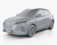 Nissan Kicks SR US-spec 2024 3D-Modell clay render