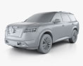 Nissan Pathfinder Platinum 2024 Modèle 3d clay render