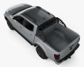 Nissan Navara 双人驾驶室 PRO 4X 2023 3D模型 顶视图