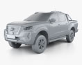 Nissan Navara ダブルキャブ PRO 4X 2023 3Dモデル clay render