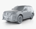 Nissan Patrol Nismo 2023 3D 모델  clay render