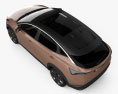 Nissan Ariya e-4orce JP-spec HQインテリアと 2020 3Dモデル top view