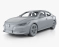 Nissan Sentra SR с детальным интерьером 2023 3D модель clay render