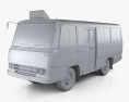 Nissan Echo Bus 1969 3D-Modell clay render