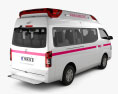 Nissan NV350 Ambulância 2024 Modelo 3d vista traseira