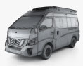 Nissan NV350 Ambulanza 2024 Modello 3D wire render