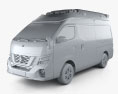 Nissan NV350 Ambulanz 2024 3D-Modell clay render