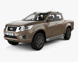 Nissan Navara Double Cab with HQ interior 2015 3D model