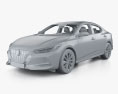 Nissan Sentra SL с детальным интерьером 2023 3D модель clay render