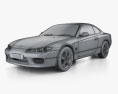 Nissan Silvia Spec-R 2002 Modello 3D wire render