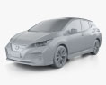 Nissan Leaf Nismo 2021 3D 모델  clay render