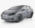Nissan Leaf 2024 3D模型 wire render