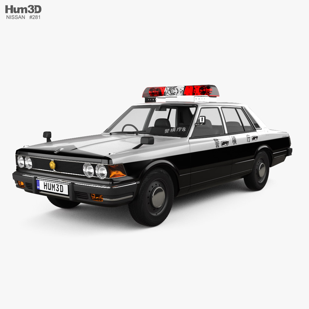 Nissan Cedric 경찰 세단 1979 3D 모델 