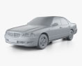 Nissan Leopard 1999 3D-Modell clay render