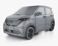 Nissan Sakura 2024 3D-Modell wire render