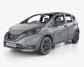 Nissan Note e-Power JP-spec with HQ interior 2019 3d model wire render